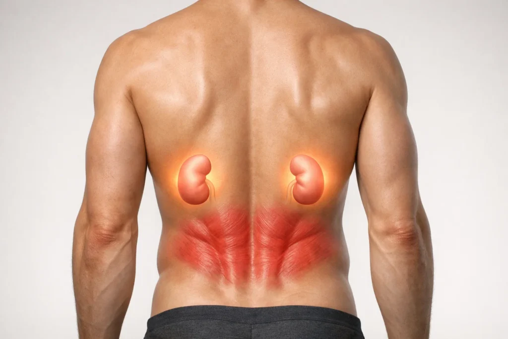 Kidney pain vs back pain location and symptoms comparison